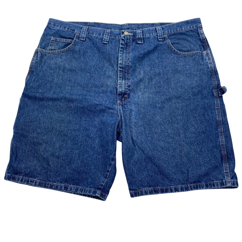 Wrangler Carpenter Denim Shorts Mens 46 Blue Relaxed Fit Utility 64WC2ZD